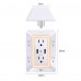 POWRUI 6-Outlet Extender with 2 USB Ports (2.4A Total) and Night Light